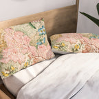 Romantic Marble End Paper Floral 1788 William Kilburn Pillow Sham Gallery Image 2