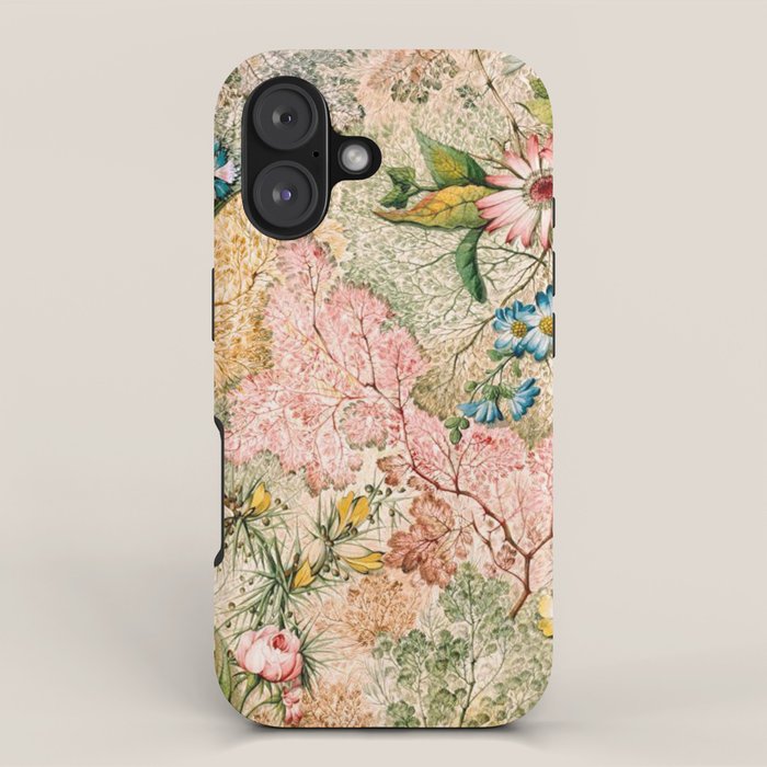 Romantic Marble End Paper Floral 1788 William Kilburn iPhone Case Gallery Image 1