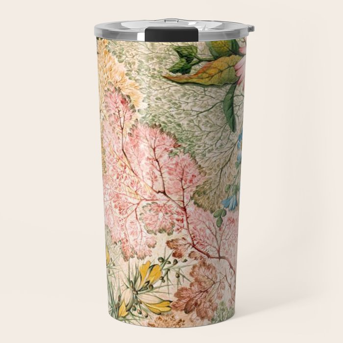 Romantic Marble End Paper Floral 1788 William Kilburn Travel Mug Gallery Image 1