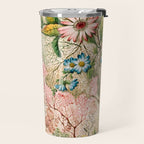 Romantic Marble End Paper Floral 1788 William Kilburn Travel Mug Gallery Image 2