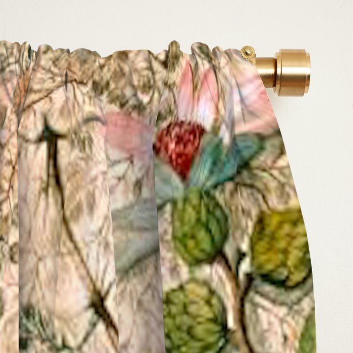 Romantic Marble End Paper Floral 1788 William Kilburn Window Curtain Gallery Image 2