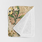 Romantic Marble End Paper Floral 1788 William Kilburn Throw Blanket Gallery Image 3