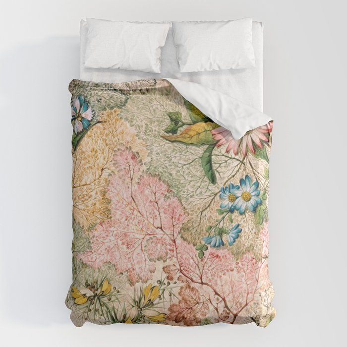 Romantic Marble End Paper Floral 1788 William Kilburn Duvet Cover Gallery Image 6