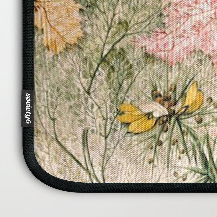 Romantic Marble End Paper Floral 1788 William Kilburn Laptop Sleeve Gallery Image 3