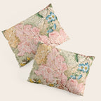 Romantic Marble End Paper Floral 1788 William Kilburn Pillow Sham Gallery Image 3