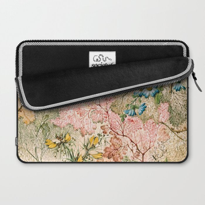 Romantic Marble End Paper Floral 1788 William Kilburn Laptop Sleeve Gallery Image 2
