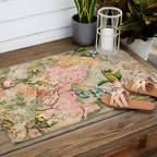 Romantic Marble End Paper Floral 1788 William Kilburn Outdoor Rug Gallery Image 2