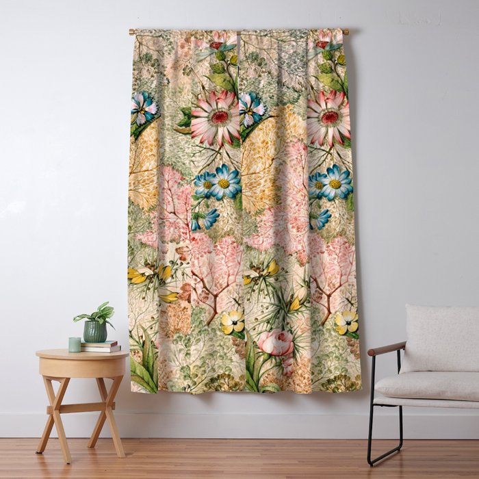 Romantic Marble End Paper Floral 1788 William Kilburn Window Curtain Gallery Image 1