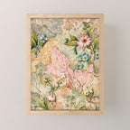 Romantic Marble End Paper Floral 1788 William Kilburn Mini Art Print Gallery Image 1