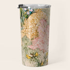 Romantic Marble End Paper Floral 1788 William Kilburn Travel Mug Gallery Image 3