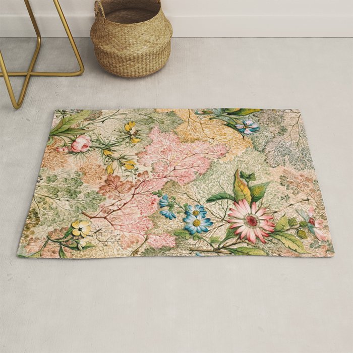 Romantic Marble End Paper Floral 1788 William Kilburn Rug Gallery Image 1