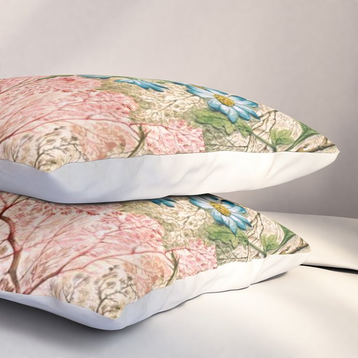 Romantic Marble End Paper Floral 1788 William Kilburn Pillow Sham Gallery Image 3