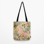 Romantic Marble End Paper Floral 1788 William Kilburn Tote Bag Gallery Image 2