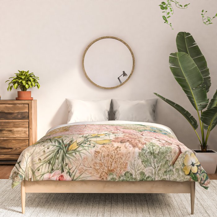 Romantic Marble End Paper Floral 1788 William Kilburn Comforter Gallery Image 3