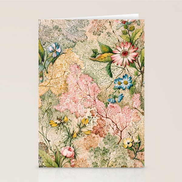 Romantic Marble End Paper Floral 1788 William Kilburn Stationery Card Gallery Image 2