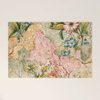 Romantic Marble End Paper Floral 1788 William Kilburn Welcome Mat Gallery Image 1
