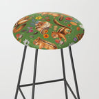 Chipmunks friends - green Stool Gallery Image 2