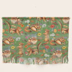 Chipmunks friends - green Wall Hanging Gallery Image 1