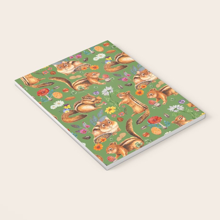 Chipmunks friends - green Notebook Gallery Image 3