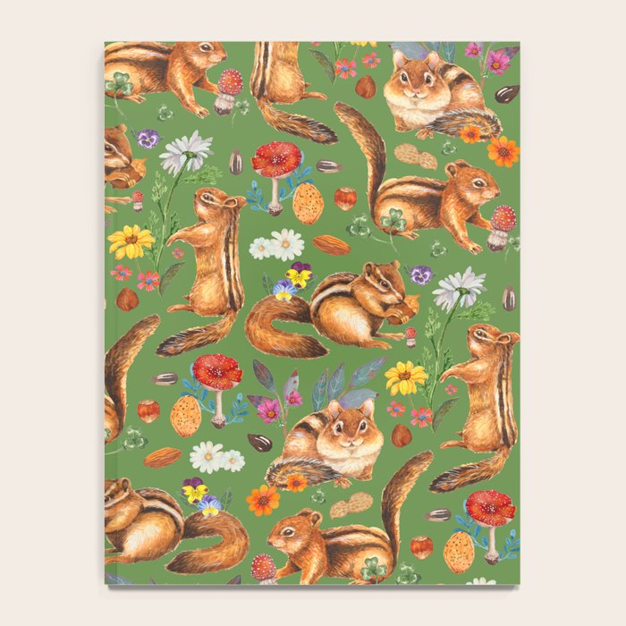 Chipmunks friends - green Notebook Gallery Image 4