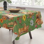 Chipmunks friends - green Tablecloth Gallery Image 3