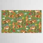 Chipmunks friends - green Tablecloth Gallery Image 2