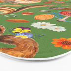 Chipmunks friends - green Bath Mat Gallery Image 3