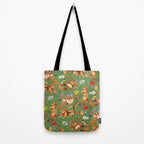 Chipmunks friends - green Tote Bag Gallery Image 2