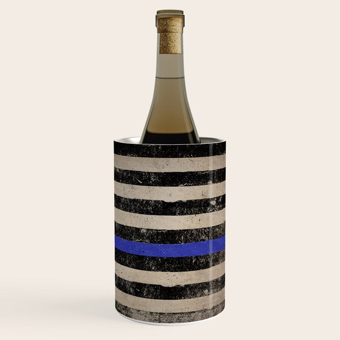 Thin Blue Line Police Flag First Responder USA Hero Wine Chiller Gallery Image 3