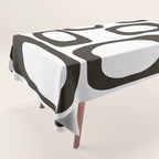 Mid Century Modern Shapes Black And White #society6 #buyart Tablecloth Gallery Image 1