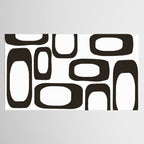 Mid Century Modern Shapes Black And White #society6 #buyart Tablecloth Gallery Image 2