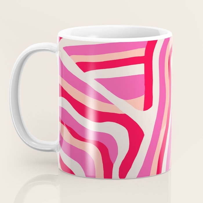 pink zebra stripes Coffee Mug Gallery Image 3