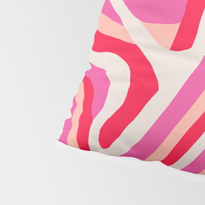 pink zebra stripes Pillow Sham Gallery Image 4