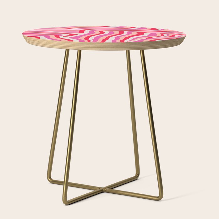 pink zebra stripes Side Table Gallery Image 1