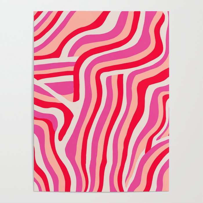 pink zebra stripes Poster Gallery Image 4