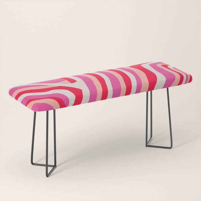 pink zebra stripes Bench Gallery Image 1