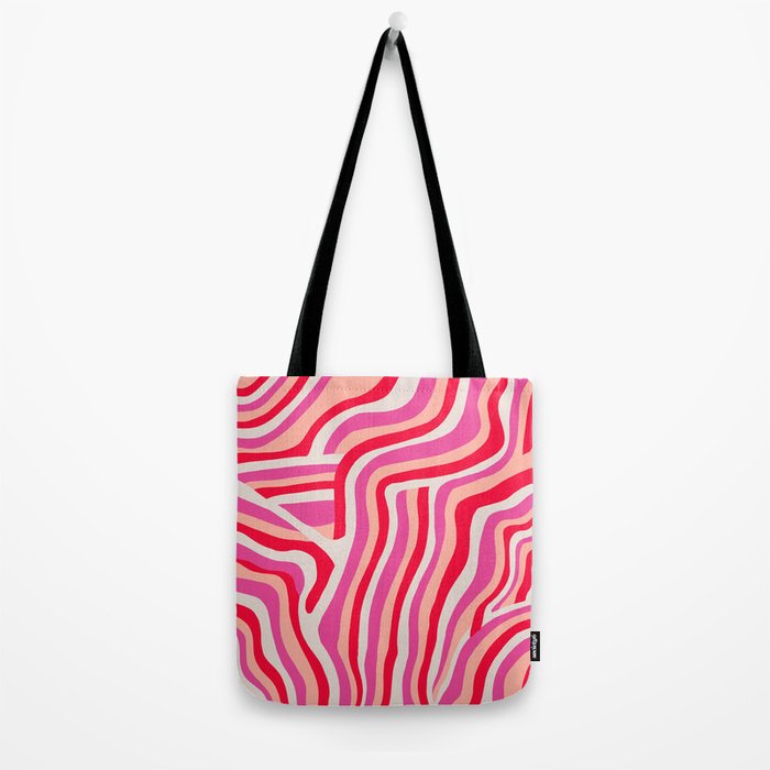 pink zebra stripes Tote Bag Gallery Image 2
