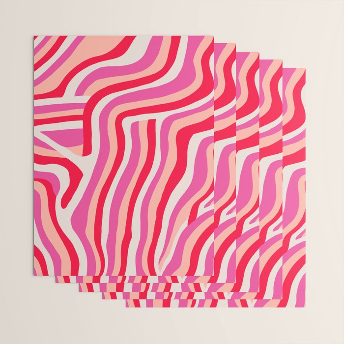 pink zebra stripes Wrapping Paper Gallery Image 3