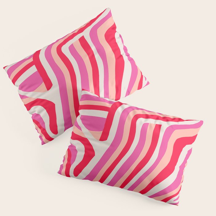 pink zebra stripes Pillow Sham Gallery Image 3