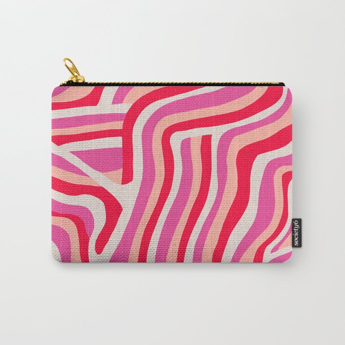 pink zebra stripes Carry All Pouch Gallery Image 1