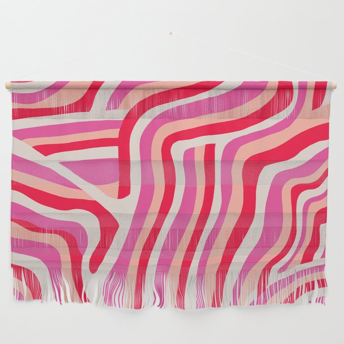 pink zebra stripes Wall Hanging Gallery Image 1