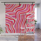 pink zebra stripes Wall Mural Gallery Image 1