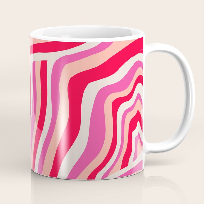 pink zebra stripes Coffee Mug Gallery Image 1