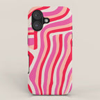 pink zebra stripes iPhone Case Gallery Image 1
