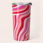pink zebra stripes Travel Mug Gallery Image 2