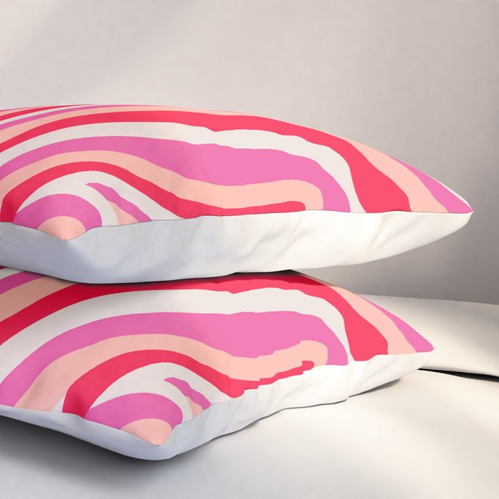 pink zebra stripes Pillow Sham Gallery Image 3