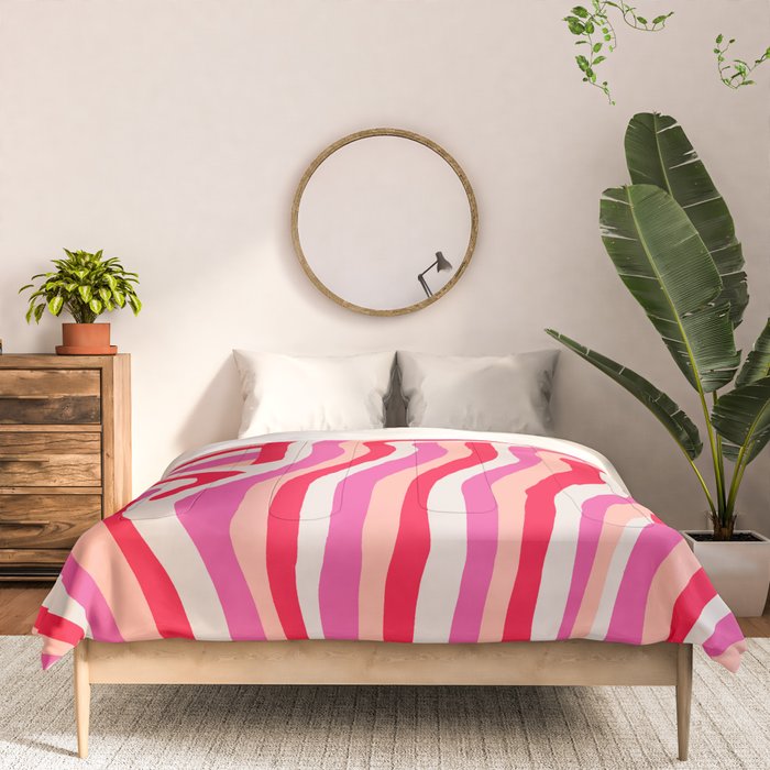 pink zebra stripes Comforter Gallery Image 3