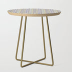 Geometric Fish Pattern - Blue and Olive Side Table Gallery Image 1