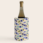Geometric Fish Pattern - Blue and Olive Wine Chiller Gallery Image 3