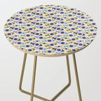 Geometric Fish Pattern - Blue and Olive Side Table Gallery Image 2